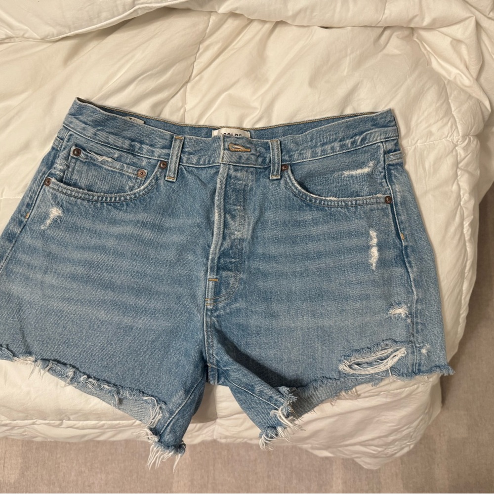 Denim Blue Distressed Women's Shorts